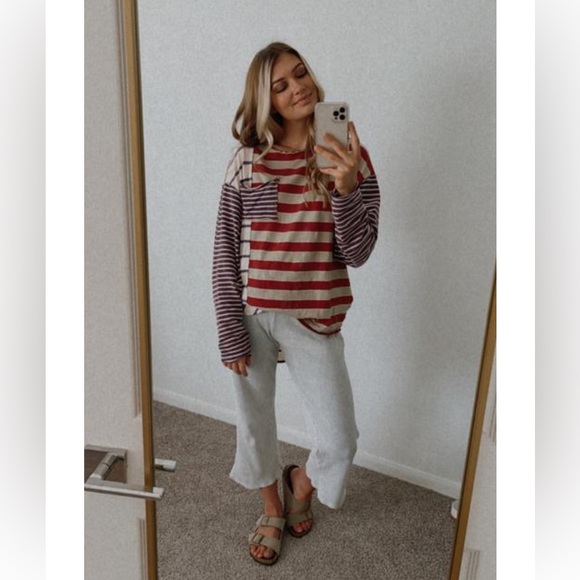 Free People | Stripey Prep Tee Size S - Picture 2 of 9